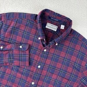 ONWARD RESERVE Mens LS Button-Down Shirt Medium Plaid Cotton Preppy Classic Fit